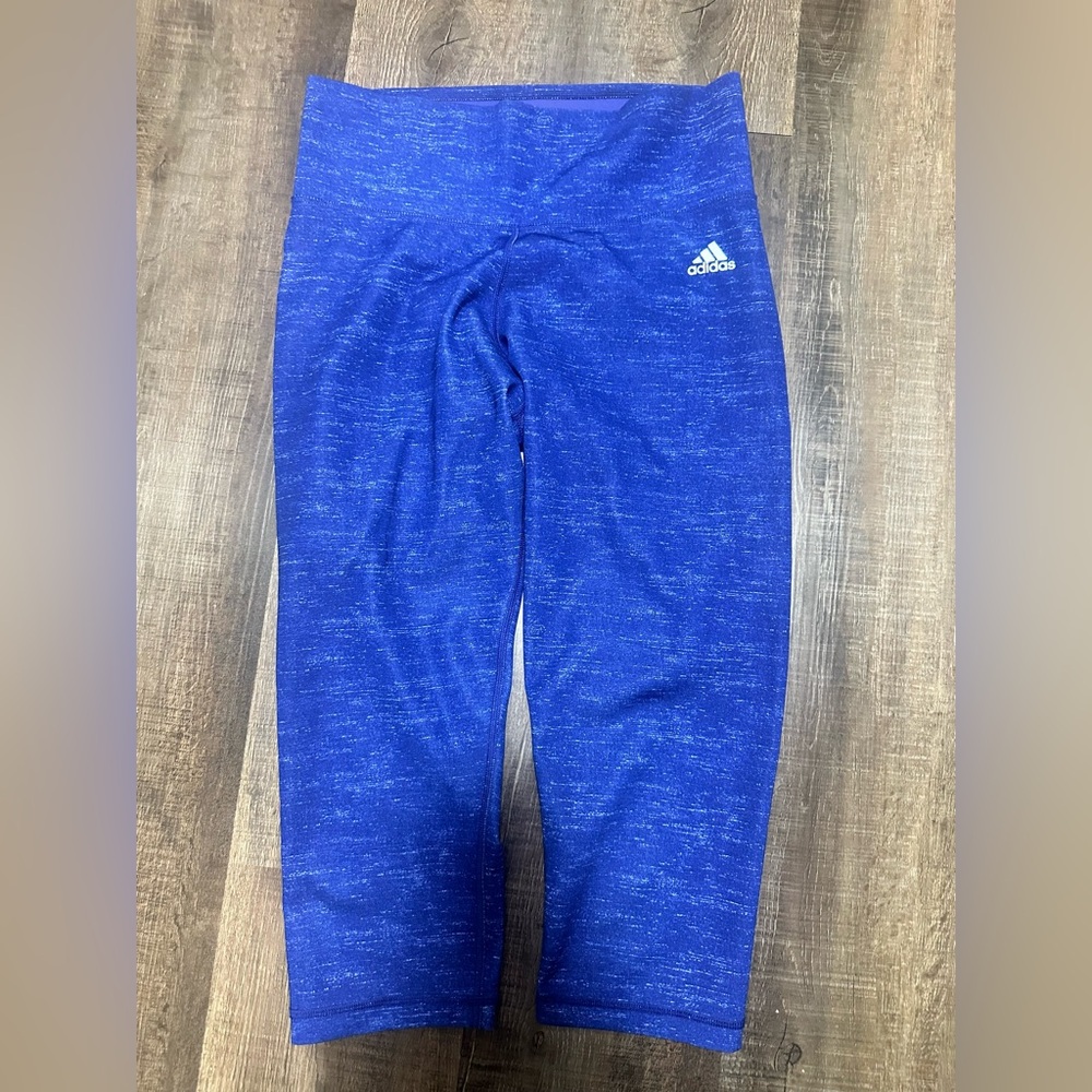 Adidas Capri Leggings Womens Size‎ Medium Purple/Blue